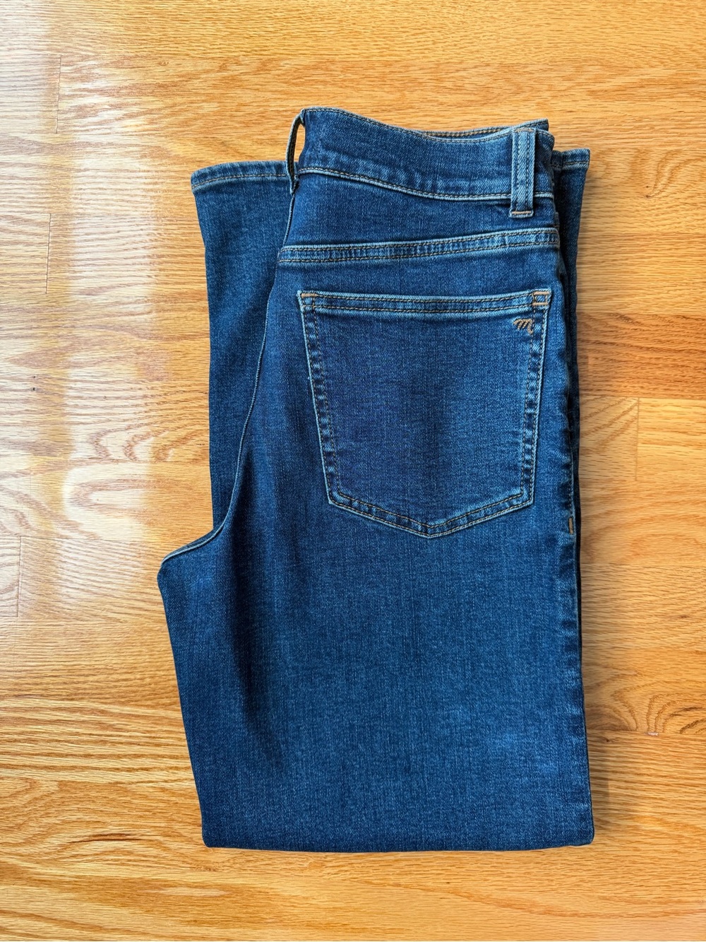 Madewell Women's Slim Straight Jeans - Dark Blue Denim
